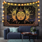 Lofaris Yellow Sun Mandala Divination Art Decor Wall Tapestry